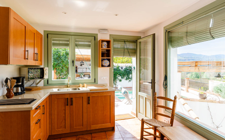 The annexe has a small additional kitchen